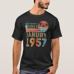 vintage janury 1957 92 years old 65th birthday men T-Shirt
