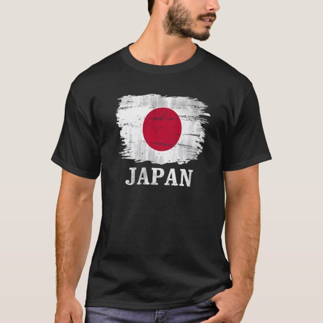 Vintage Japan Flag For Japanese T-Shirt (Front)