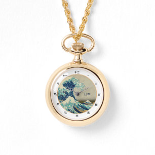 Vintage Japan, Great Wave off Kanagawa kanji watch