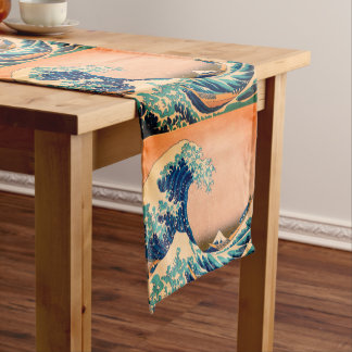 Vintage Japan, Great Wave off Kanagawa Party  Shor Short Table Runner