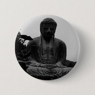Vintage Japan Kamakura Great Buddha 6 Cm Round Badge