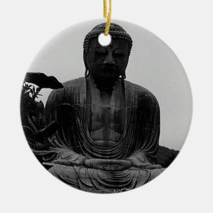 Vintage Japan Kamakura Great Buddha Magnet Ceramic Tree Decoration