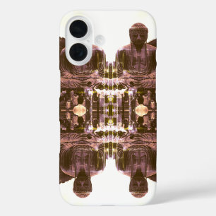 Vintage Japan Kamakura Great Buddha tourists iPhone 16 Case