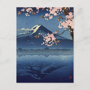 Vintage Japan Lake Kawaguchi 1936 Tsuchiya Koitsu Postcard