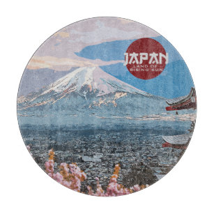 Vintage Japan Mt. Fuji Travel     Cutting Board