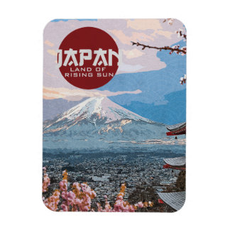 Vintage Japan Mt. Fuji Travel Magnet