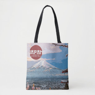 Vintage Japan Mt. Fuji Travel     Tote Bag