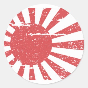 Vintage Japan Navy Flag Classic Round Sticker