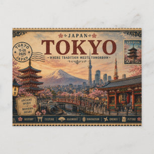 Vintage Japan Vacation Souvenir Postcard