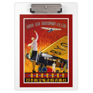 Vintage Japanese Airline Ad Clipboard