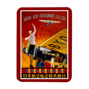 Vintage Japanese Airline Ad Magnet