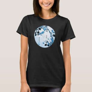 Vintage Japanese Art Bird on Flowers Hokusai Styli T-Shirt