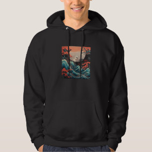Vintage Japanese Art Cherry Blossoms Japan Woodblo Hoodie