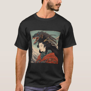 Vintage Japanese Art Cherry Blossoms Japan Woodblo T-Shirt