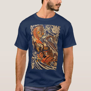 Vintage Japanese Art Fighting Giant Salamander T-Shirt