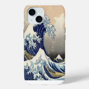 vintage japanese art ocean landscape great wave iPhone 15 case