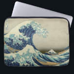 Vintage Japanese Art, The Great Wave by Hokusai Laptop Sleeve<br><div class="desc">36 Views of Mount Fuji: The Great Wave Off the Coast of Kanagawa by Katsushika Hokusai from the Edo period, c. 1830. Asian vintage fine art nautical illustration featuring a maritime seascape of huge crashing tidal waves with boats of people and Mount Fuji in the distance. Although assumed to be...</div>