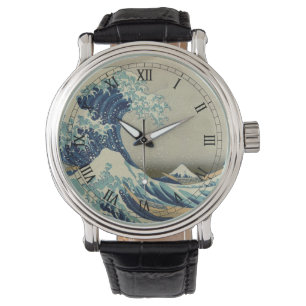 Vintage Japanese Art, The Great Wave by Hokusai Watch