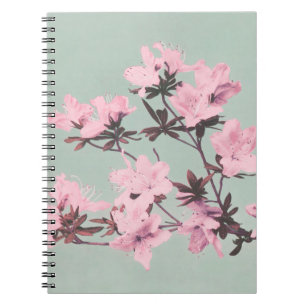 Vintage Japanese azaleas by Ogawa Kazumasa Notebook