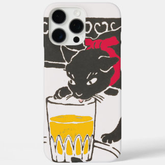 Vintage Japanese Beer Cat Art Goyo Retro iPhone 16 Pro Max Case