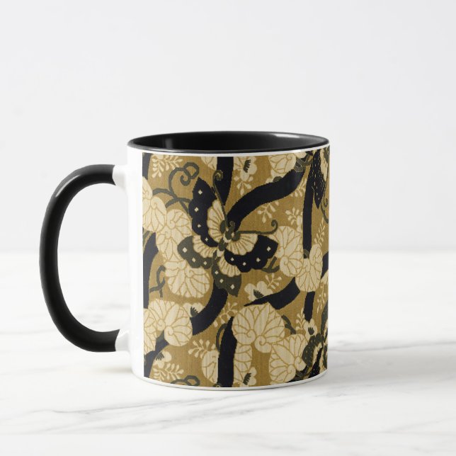 Vintage Japanese Butterfly G.A. Audsley Pattern Mug (Left)