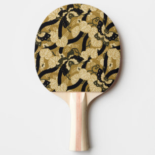 Vintage Japanese Butterfly G.A. Audsley Pattern Ping Pong Paddle