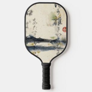 Vintage Japanese Calligraphy Art (11) Pickleball Paddle