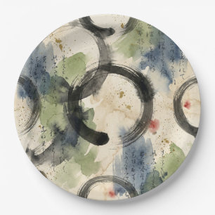 Vintage Japanese Calligraphy Art (3) Paper Plate