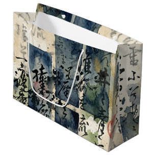 Vintage Japanese Calligraphy Art (4) Large Gift Bag