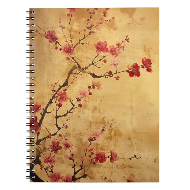 Vintage Japanese Cherry Blossom Notebook (Front)