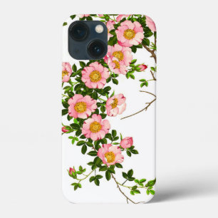 Vintage Japanese Cherry Blossoms, Pink and Gold iPhone 13 Mini Case