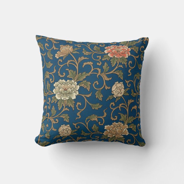 Vintage Japanese Chrysanthemum Cushion (Front)