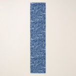 Vintage Japanese Clouds, Cobalt Blue and White Scarf<br><div class="desc">Long scarf in a vintage Japanese cloud pattern,  with a subtle,  striated,  raw silk texture - deep cobalt blue,  accented with white</div>