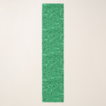 Vintage Japanese Clouds, Jade Green Scarf<br><div class="desc">Long scarf in a vintage Japanese cloud pattern,  with a subtle,  striated,  raw silk texture - deep jade green,  accented with pastel jade green</div>