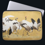 Vintage Japanese Crane Bird Flocks Laptop Sleeve<br><div class="desc">Introducing the exquisite 18th Century Vintage Japanese Crane Painting wrapping paper, a captivating blend of timeless elegance and cultural artistry. Inspired by the delicate beauty of Japanese crane paintings that flourished during the Edo period, this pillow effortlessly transports you to a bygone era of grace and refinement. This pillow showcases...</div>