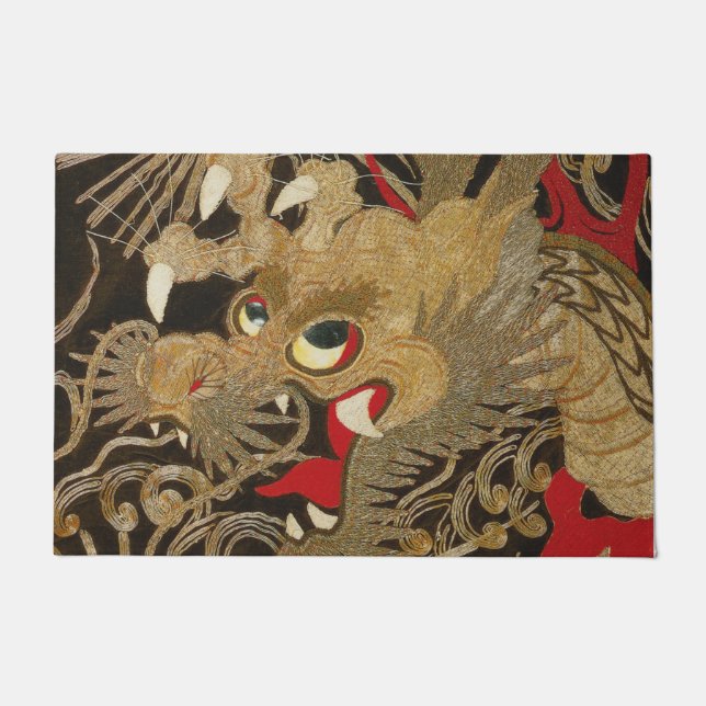 Vintage Japanese Dragon Doormat (Front)