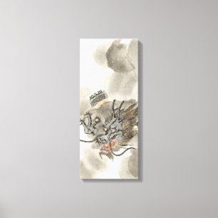 Vintage Japanese Dragon Warrior Canvas Print