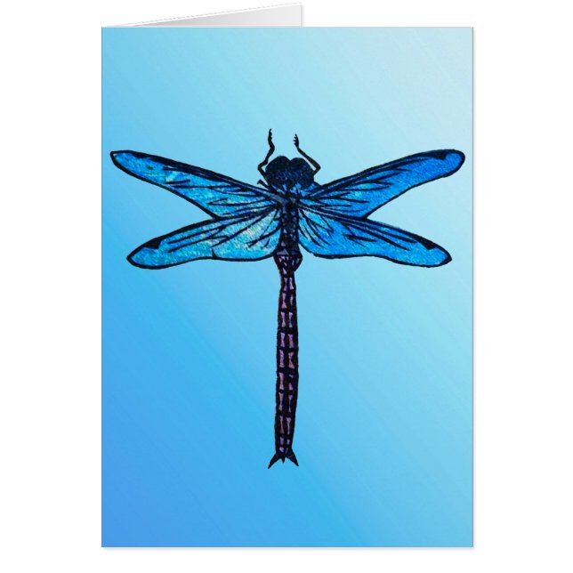 Vintage Japanese Dragonfly, sapphire blue (Front)