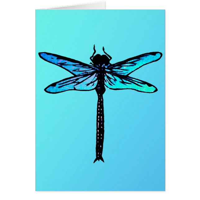 Vintage Japanese Dragonfly, turquoise blue (Front)