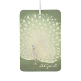 Vintage Japanese Fine Art | Peacock Personalised Car Air Freshener