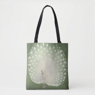 Vintage Japanese Fine Art Peacock Tote Bag