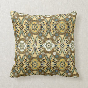 Vintage Japanese Floral Brocade Pattern Cushion