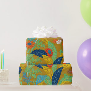 Vintage Japanese Floral Wildflower G.A. Audsley Wrapping Paper