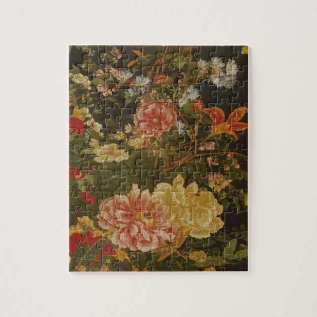 Vintage Japanese Flowers and Insects Jigsaw Puzzle (Vertical)
