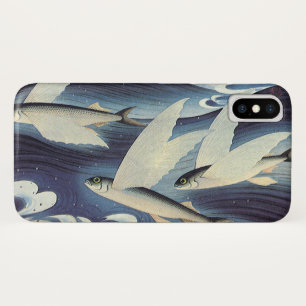 Vintage Japanese Flying Fish in Ocean, Japonism Case-Mate iPhone Case