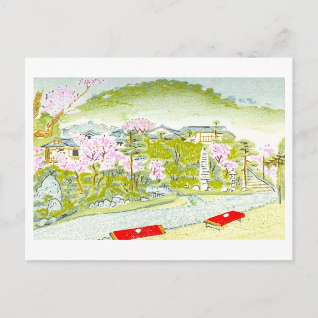 Vintage Japanese Garden Postcard (Front)