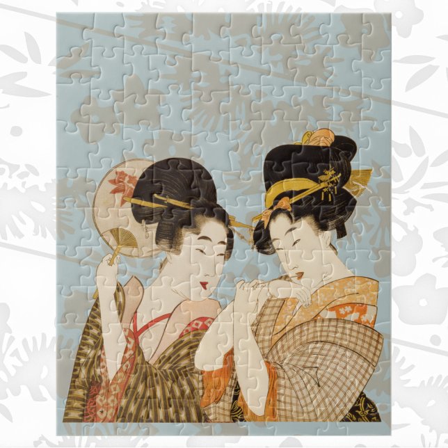 Vintage Japanese Geisha Girls in Kimonos Jigsaw Puzzle (Creator Uploaded)