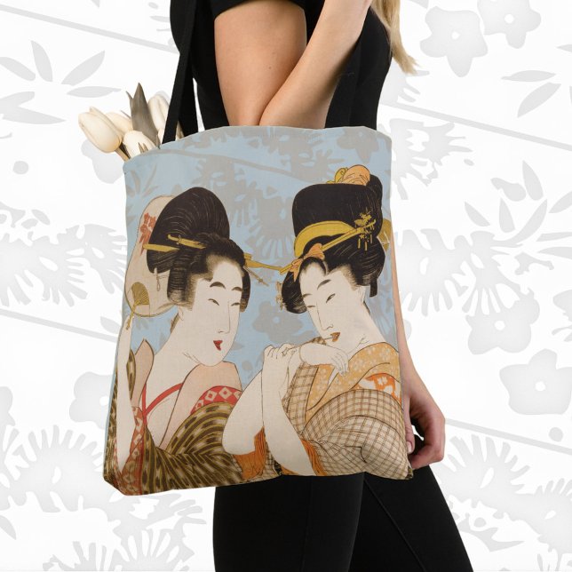Vintage Japanese Geisha Girls in Kimonos Tote Bag (Creator Uploaded)