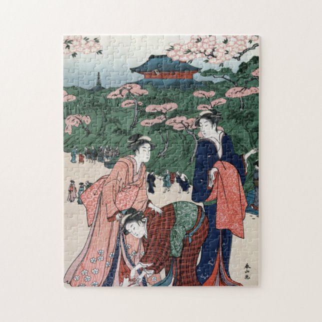 Vintage Japanese Geisha Girls Oriental  Jigsaw Puzzle (Vertical)