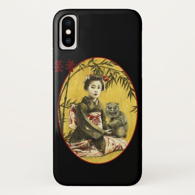 Vintage Japanese Geisha iPhone X Case (Back)